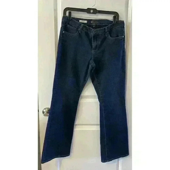 KUT from the Kloth Denim - Kut From The Kloth Michelle Slim Flare Stretch Womens Jeans Dark Wash Size 10